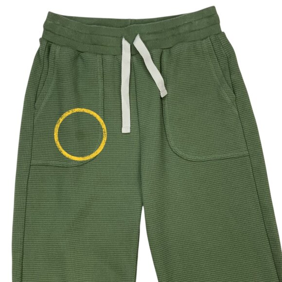 Madewell MWL Textured Waffle Straight Sweatpants XS Faded Palm Green High Rise - Picture 7 of 12